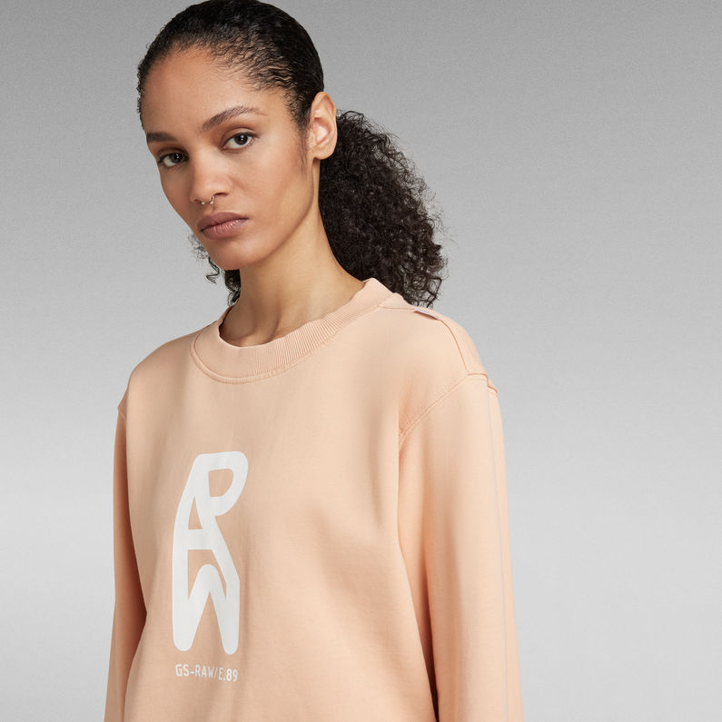 G-STAR® Graphic Raw Crew Sweatshirt Pink