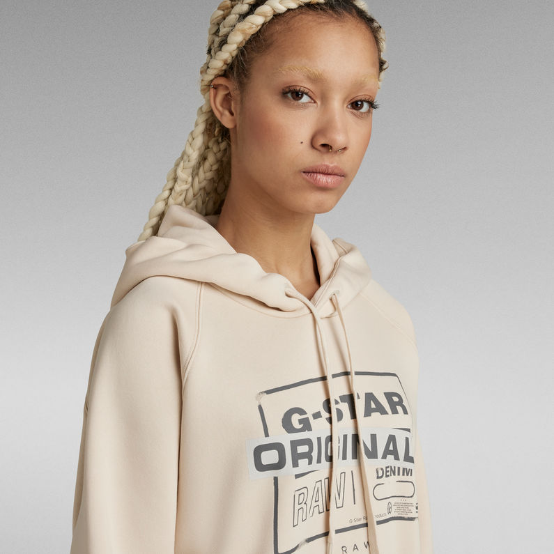 G-STAR® Originals Loose Hooded Sweater White
