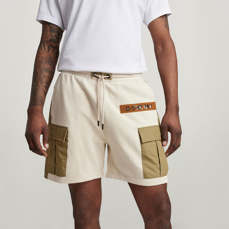 G-Star RAW® Short Cargo Sweat Blanc