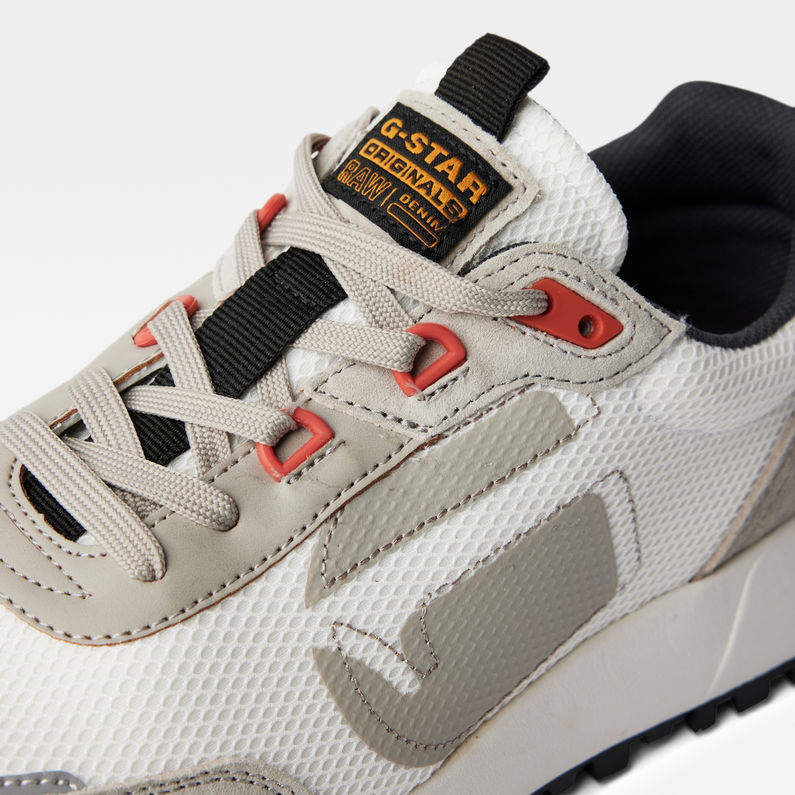 G-STAR® 2212 004515 THEQ RUN LGO MSH White fabric shot