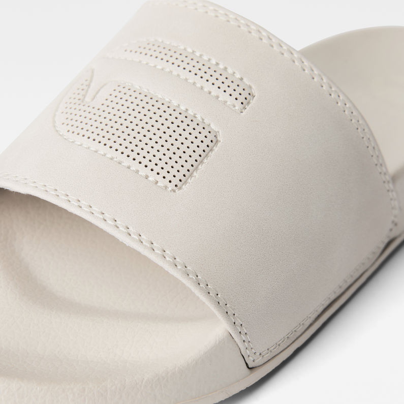 G-STAR® Cart III Perforated Logo Slides White detail
