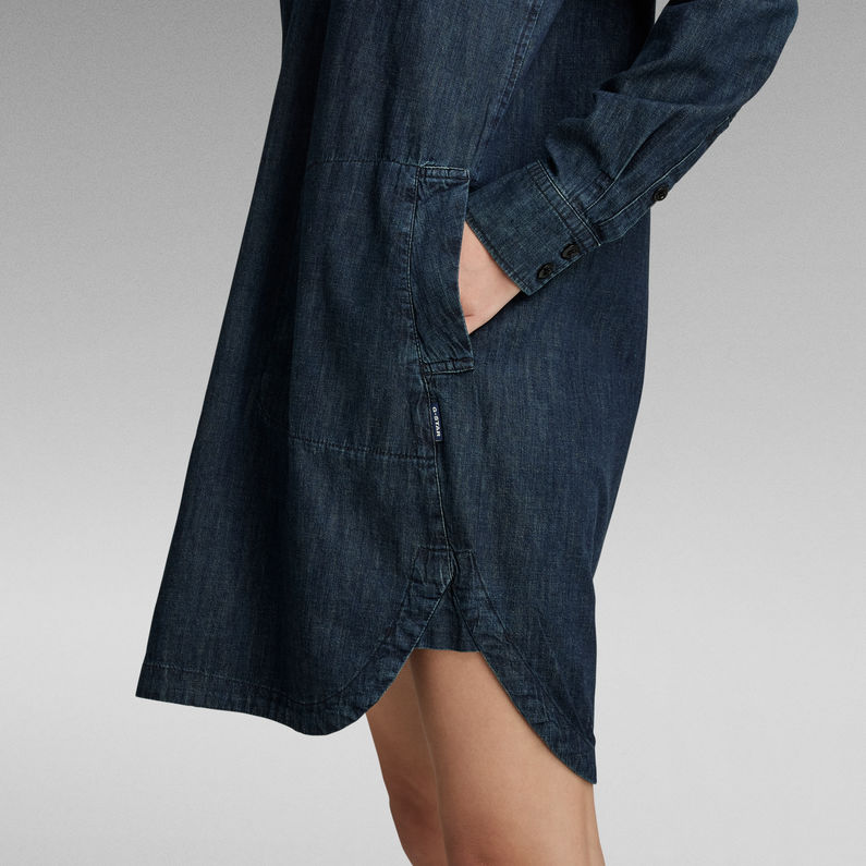 G-Star RAW® Robe-chemise Millery V-Neck Bleu moyen