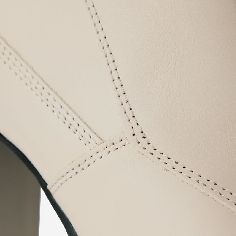 G-STAR® Memula High Zip Leather Stiefel Beige fabric shot