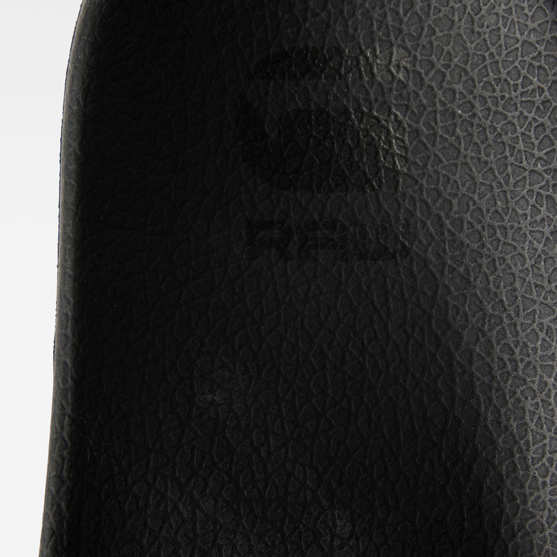 G-STAR® Cart III Perforated Logo Slides Black fabric shot