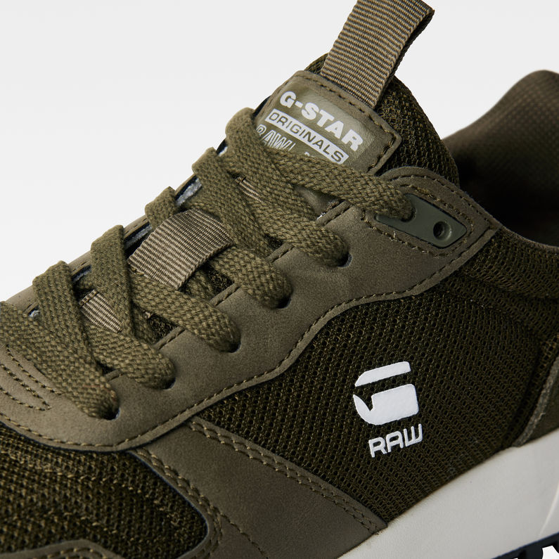 G-STAR® Theq Run Mesh Sneakers Green fabric shot