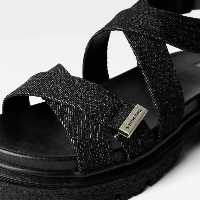 G-Star RAW® Xinva Denim Sandals Black detail