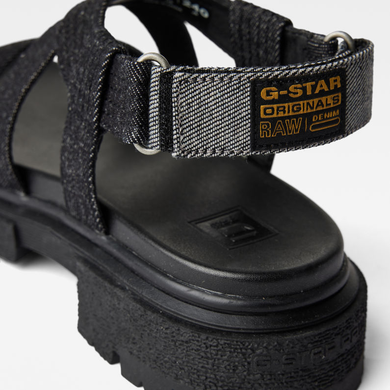 G-Star RAW® Xinva Denim Sandale Schwarz fabric shot
