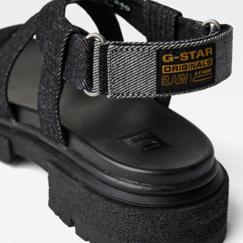 G-STAR® Xinva Denim Sandals ブラック fabric shot