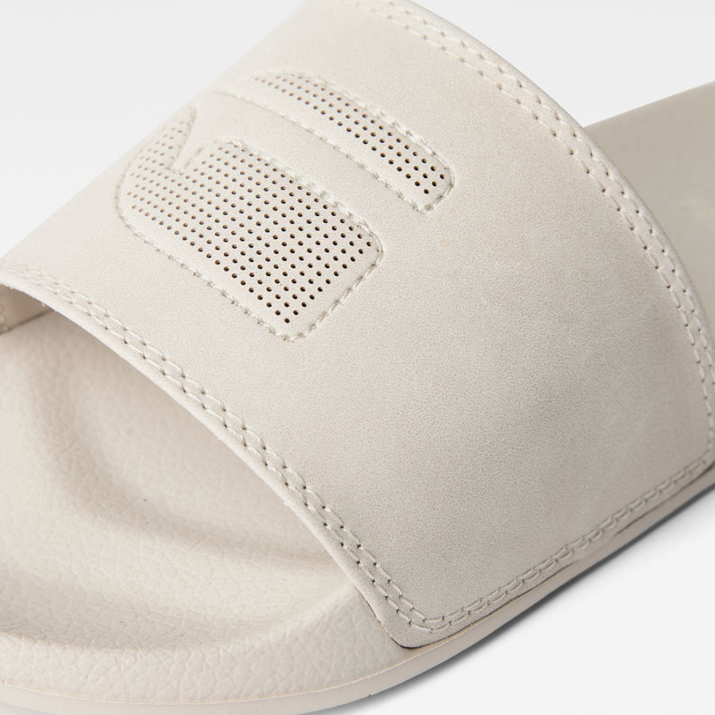 G-STAR® Claquettes Cart III Perforated Logo Blanc detail