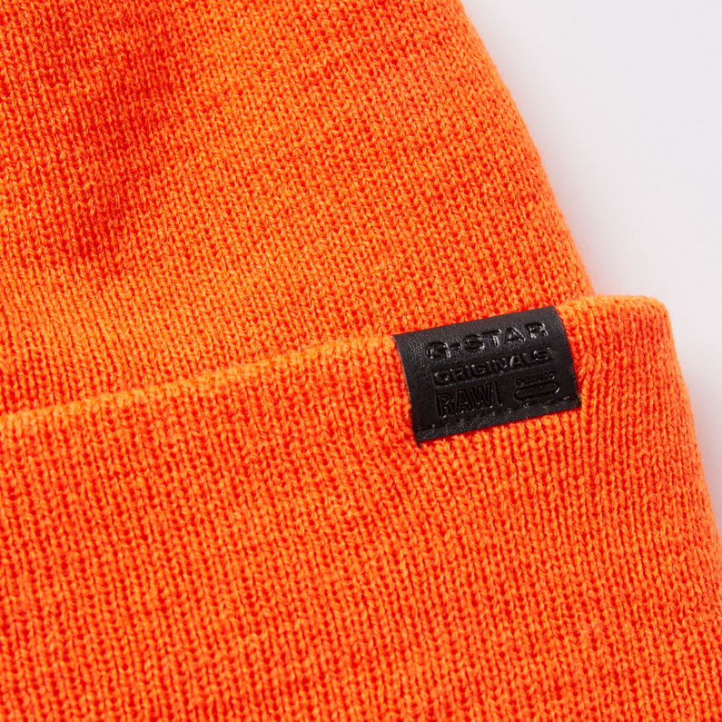 G-STAR® Effo Long Beanie Orange detail shot buckle