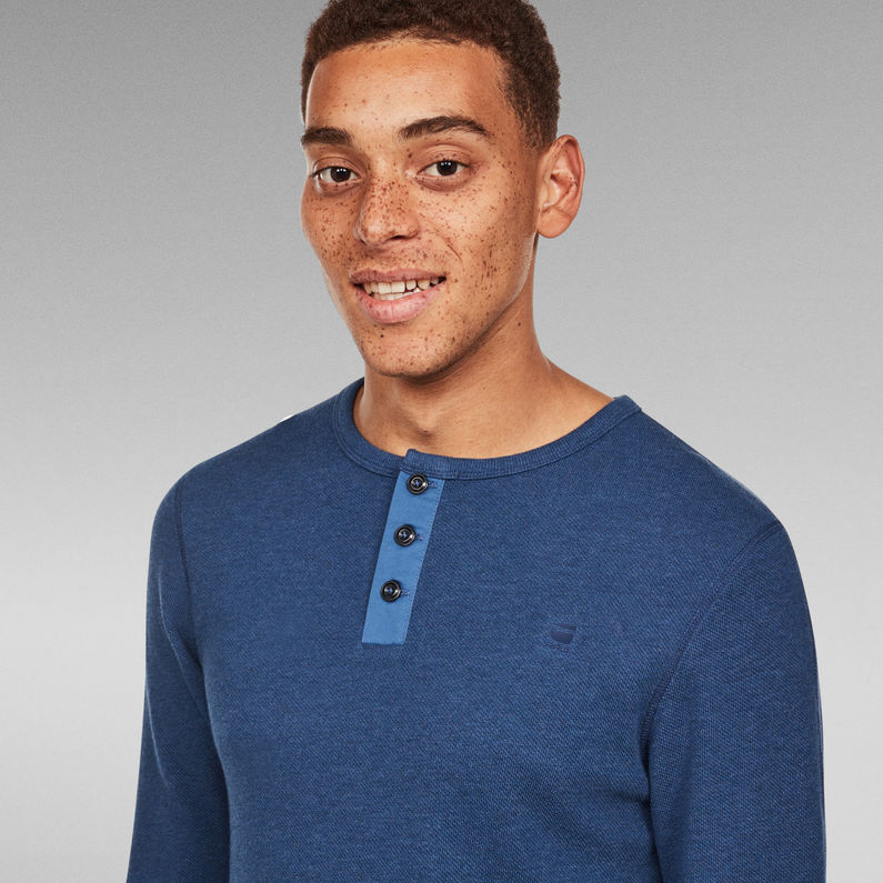 G-STAR® Korpaz Slim Granddad T-Shirt Dark blue