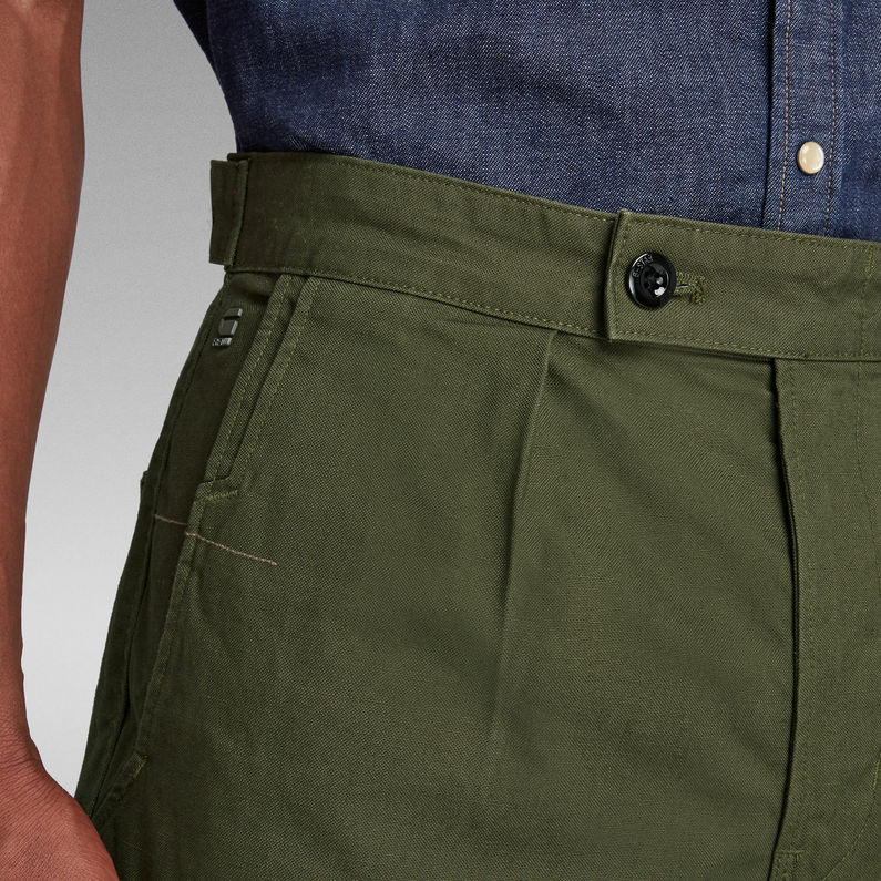 G-Star RAW® Pleated Relaxed Chino Groen