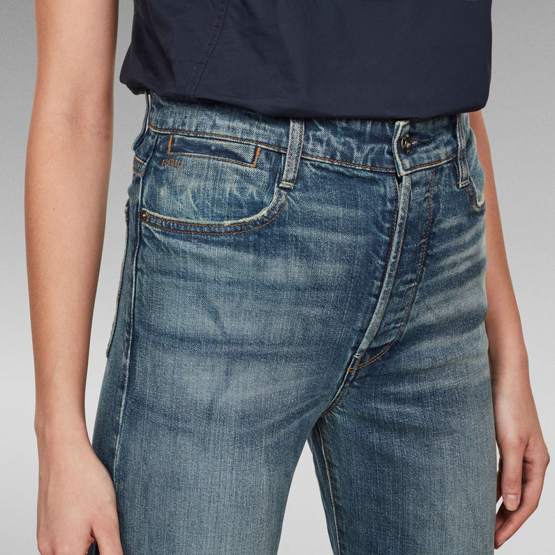 G-STAR® Tedie Ultra High Straight Repair Ankle C Jeans Mittelblau