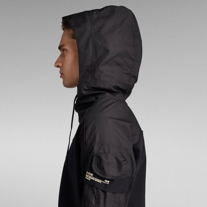 G-STAR® Sudadera Mixed Woven Cargo Negro