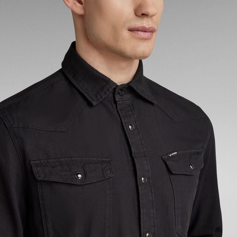 G-STAR® 3301 Slim Black Denim Shirt Zwart