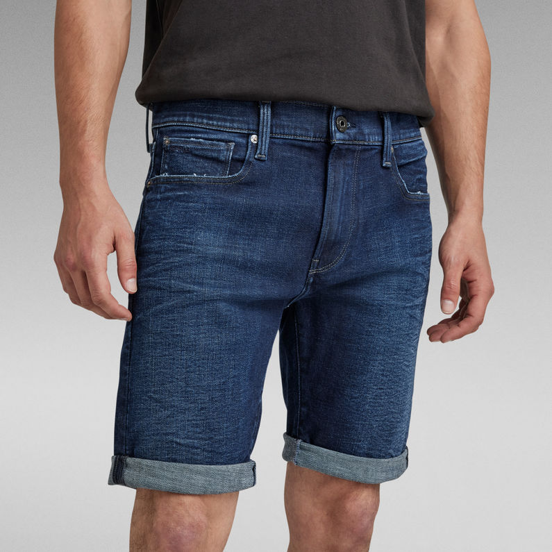 G-STAR® 3301 Slim Denim Short Donkerblauw