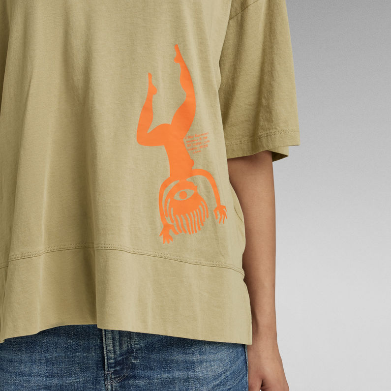 G-Star RAW® Figure Print Loose T-Shirt グリーン