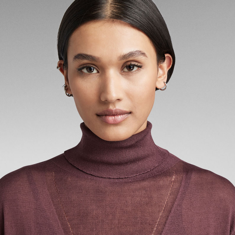 G-STAR® Jersey Core Roll Neck Knitted Morado