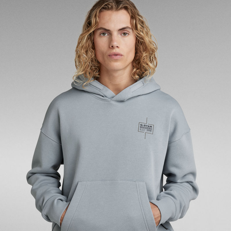 G-Star RAW® Sweat Unisex Core Oversized Hooded Bleu clair