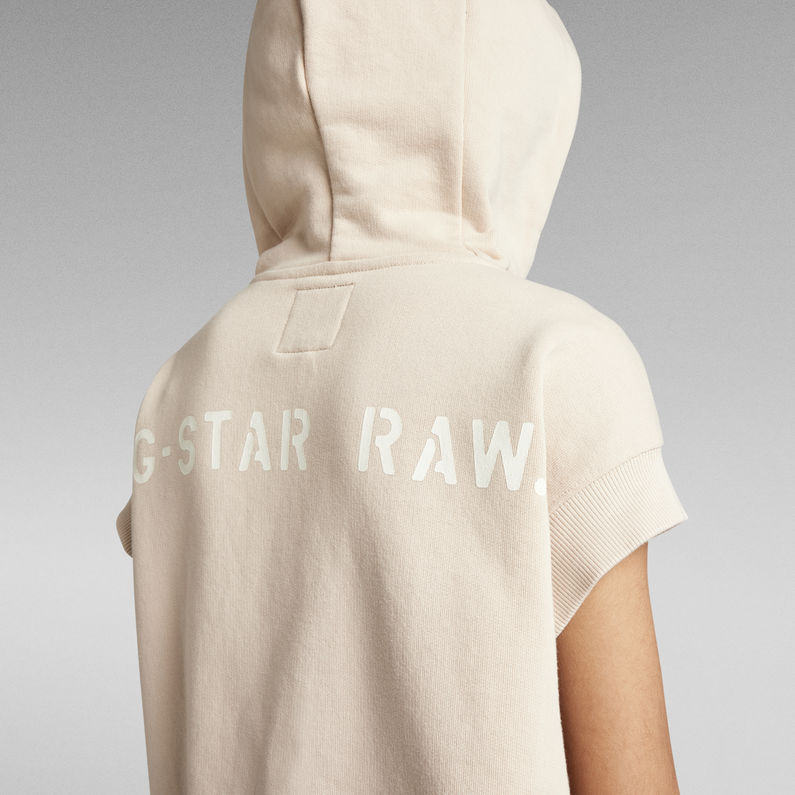 G-Star RAW® Relaxed Short Sleeve Hoodie Beige