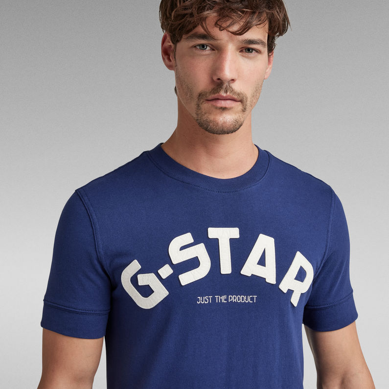 G-STAR® Felt Applique T-shirt Dark blue