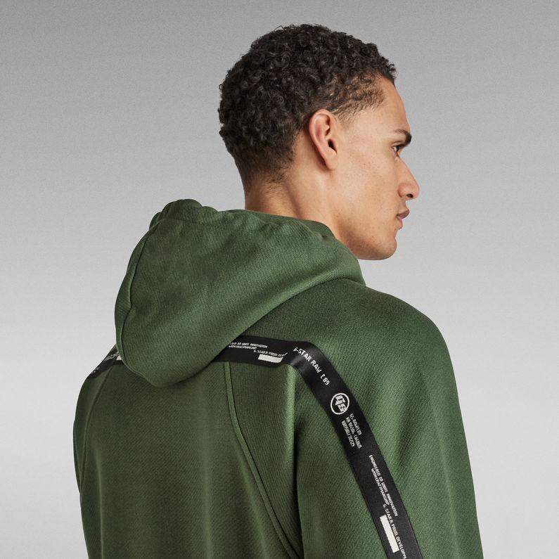 G-Star RAW® Sudadera con capucha Tape Raglan Loose Verde