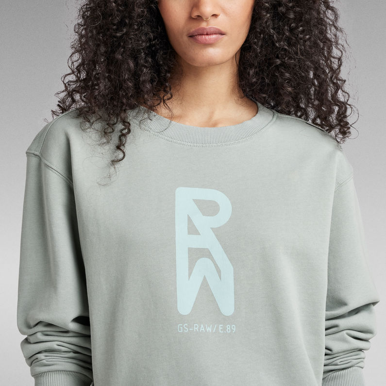 G-Star RAW® Crew Sweater Graphic Raw Lichtblauw