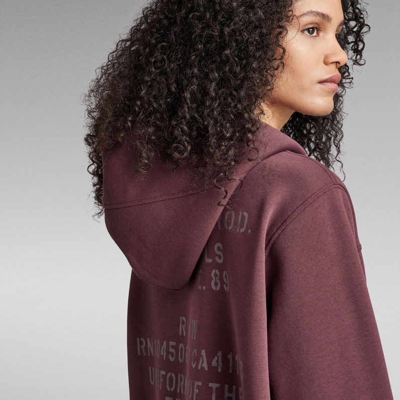 G-STAR® Robe-sweat à capuche Multi Graphic Loose Violet