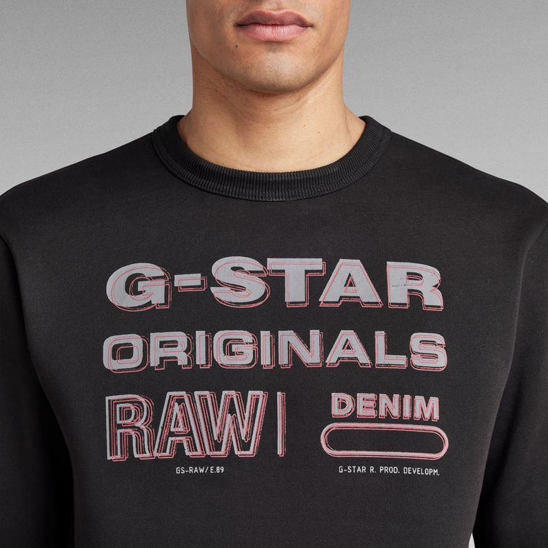 G-Star RAW® Originals Stamp Sweatshirt Schwarz