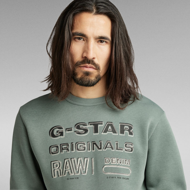 G-Star RAW® Originals Stamp Sweater Groen