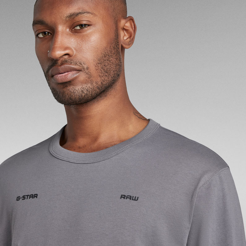 G-Star RAW® Back Double Logo Tape T-Shirt Grey