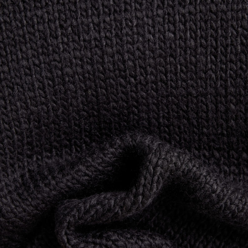G-STAR® Pull en maille Heavy Cable Loose Zip Thru Noir