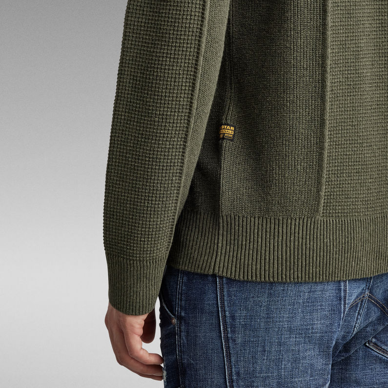 G-STAR® Knitted Turtleneck Sweater Structure Green