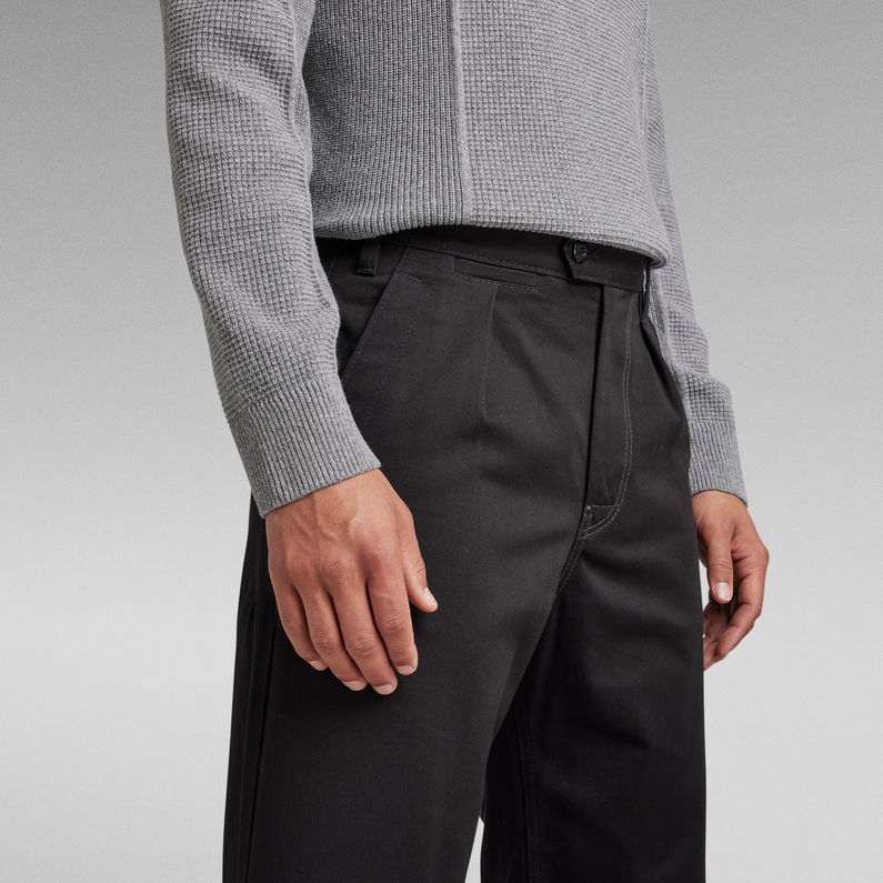 G-STAR® Wide Leg Chino Schwarz