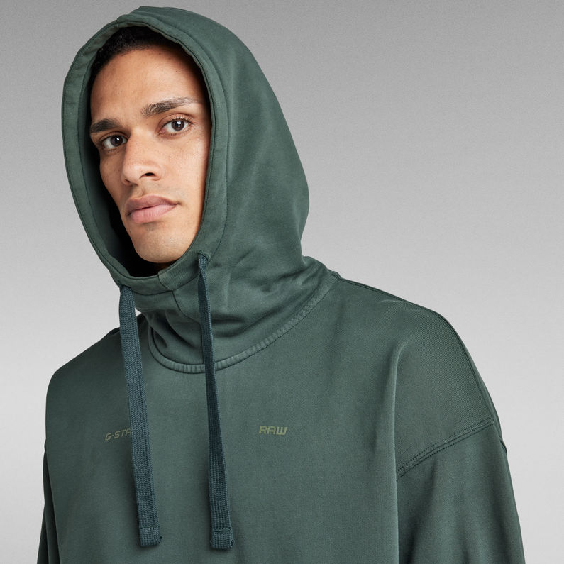 Garment Dyed Oversized Hoodie | Green | G-Star RAW® US