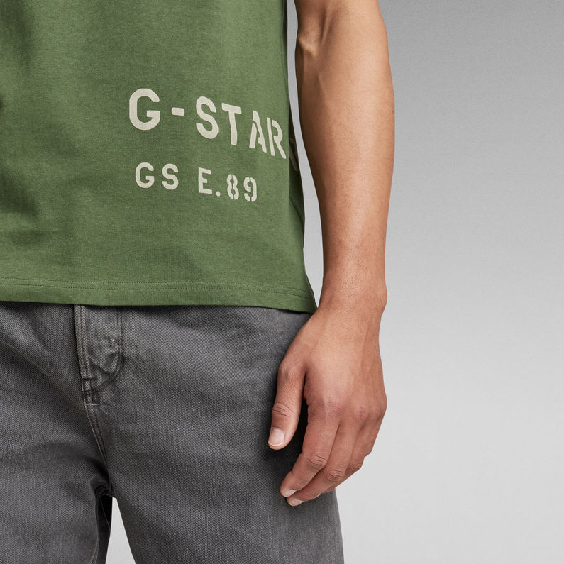 G-STAR® Camiseta Stencil Front Back Graphic Verde