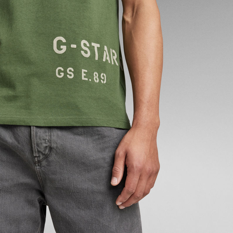 G-Star RAW® Stencil Front Back Graphic T-Shirt Grün