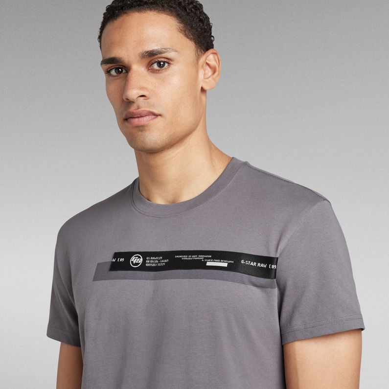 G-Star RAW® Double Logo Tape T-Shirt Grey
