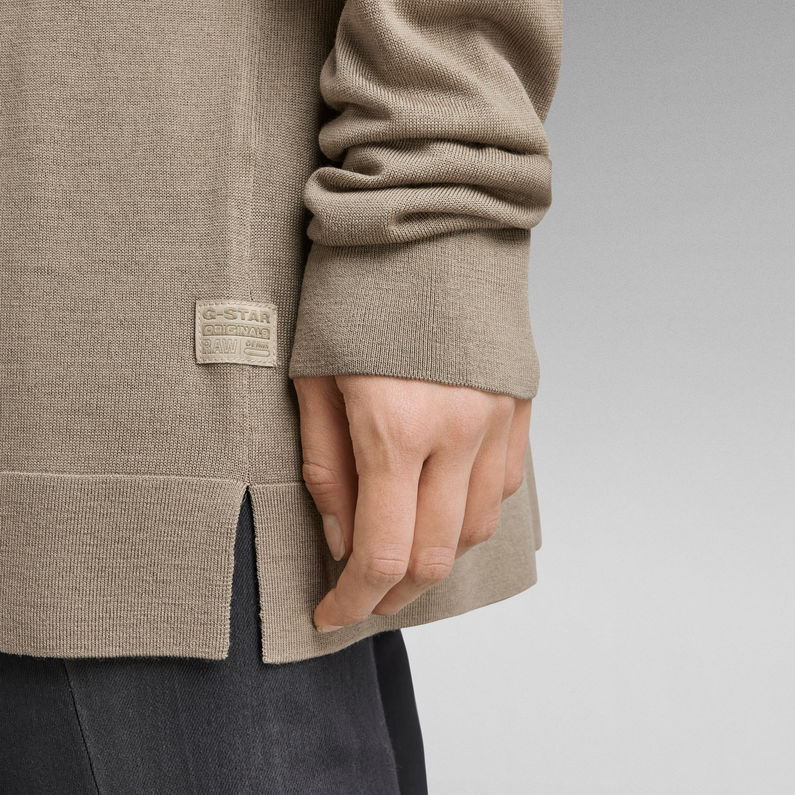 G-STAR® Gebreide Coltrui Loose Beige