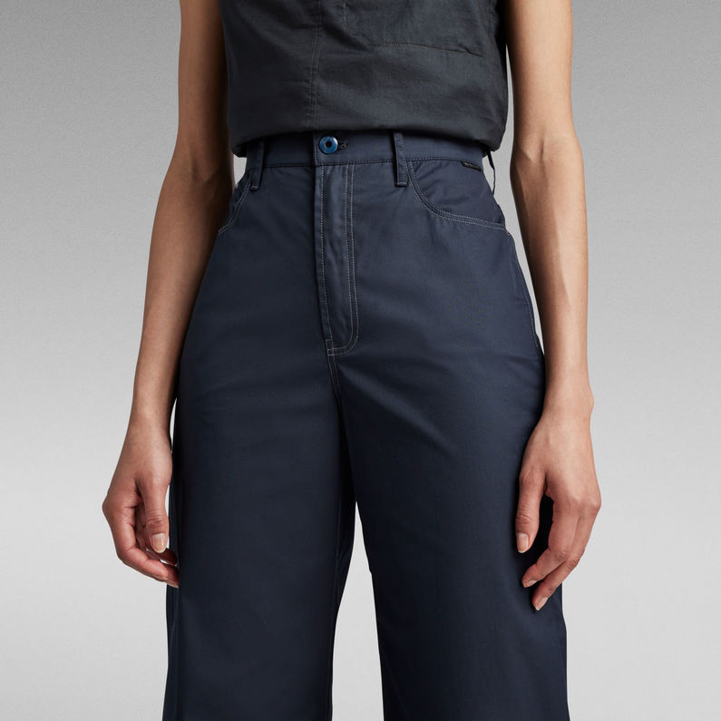 G-STAR® Pantalones Deck Ultra High Wide Leg Azul oscuro