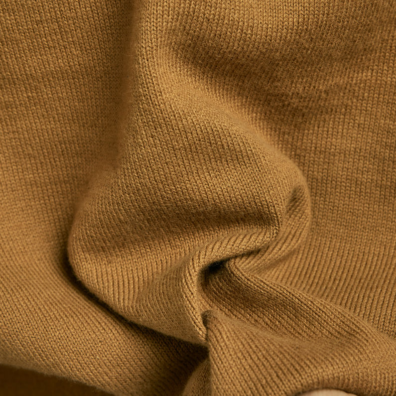 G-STAR® Premium Core Mock Neck Knitted Sweater Brown
