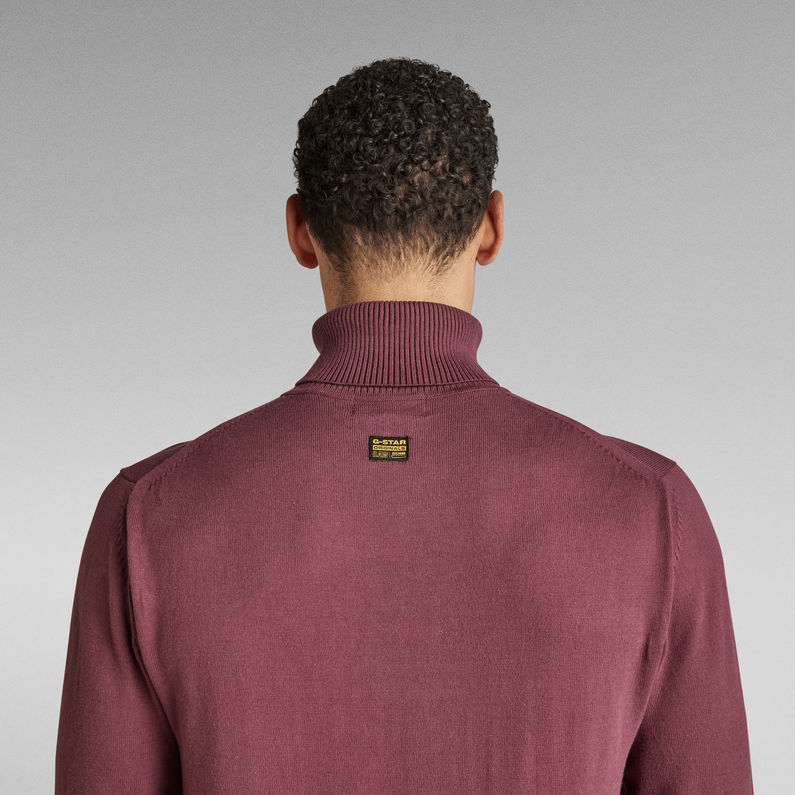 G-Star RAW® Premium Core Turtle Neck Knitted Sweater Purple