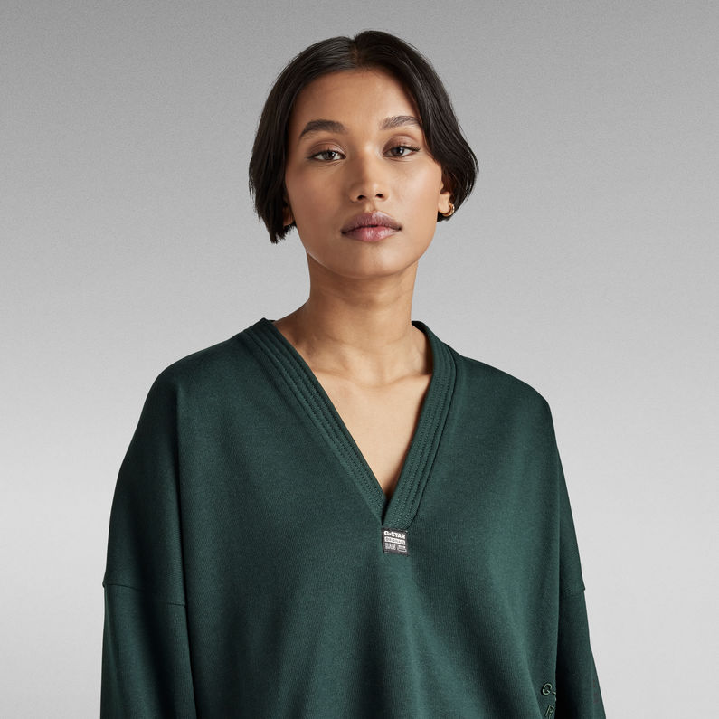 G-Star RAW® Sleeve Graphic Oversized Sweater Green