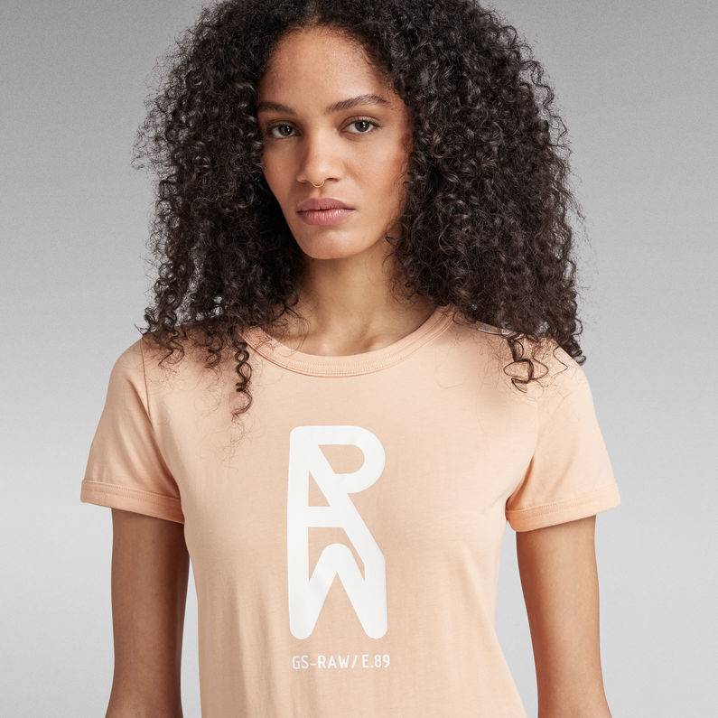 G-Star RAW® Graphic Raw Cropped Slim T-Shirt Pink
