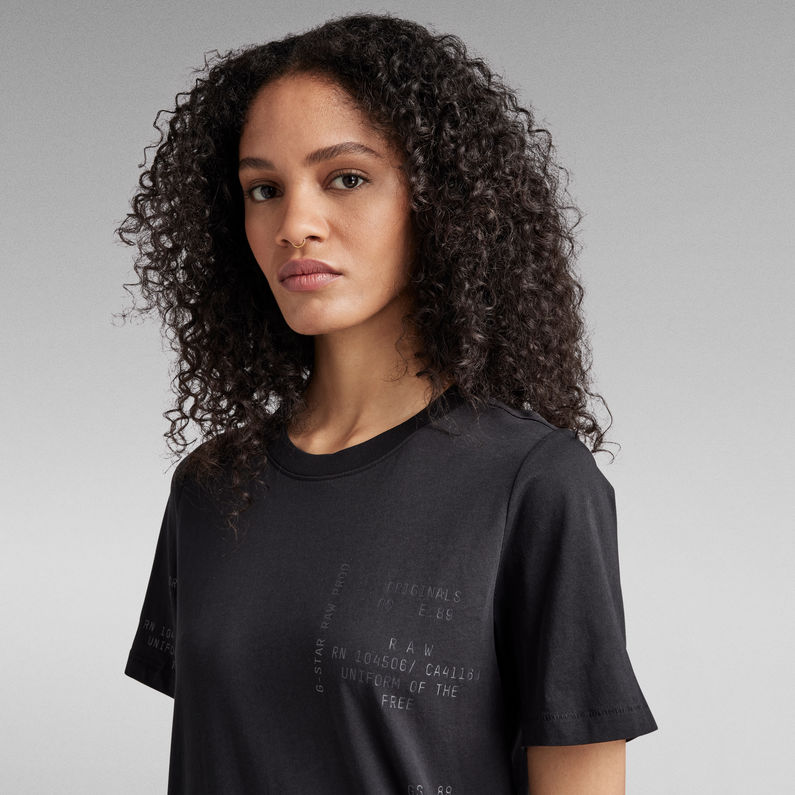 G-Star RAW® Type Face Graphic Top Black