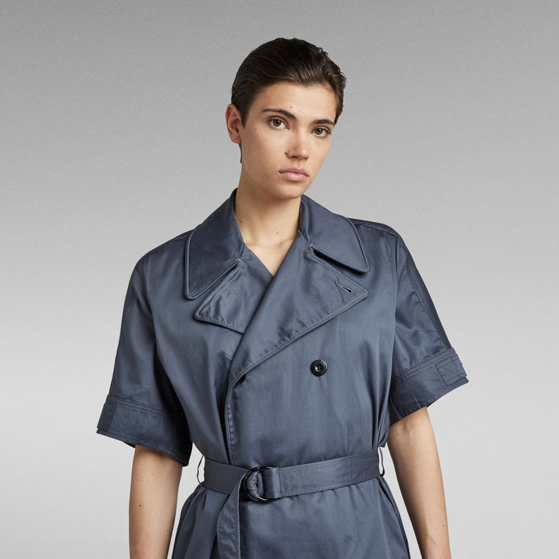G-STAR® High Trench Dress S\S wmn Medium blue
