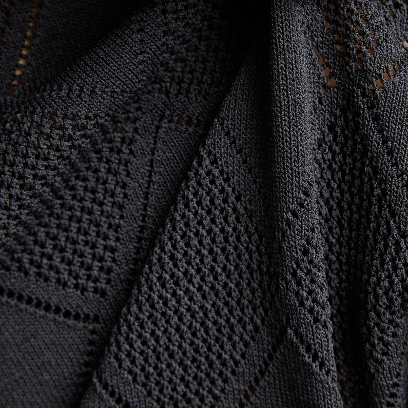 G-Star RAW® Jersey Pointelle Half Sleeve Knitted Negro
