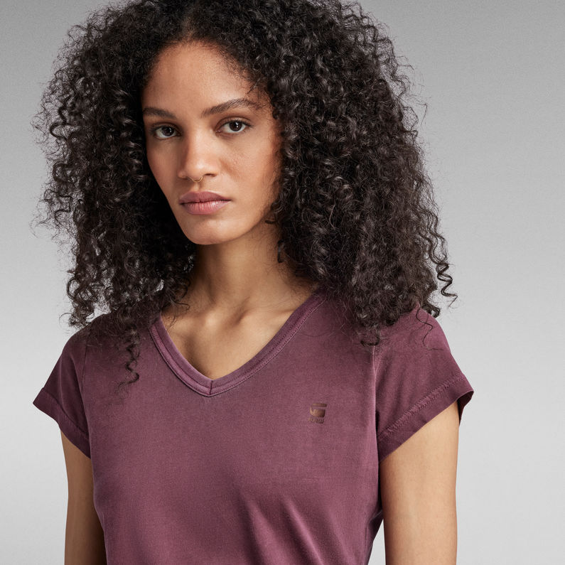 G-Star RAW® Eyben Slim V-Neck Top Purple