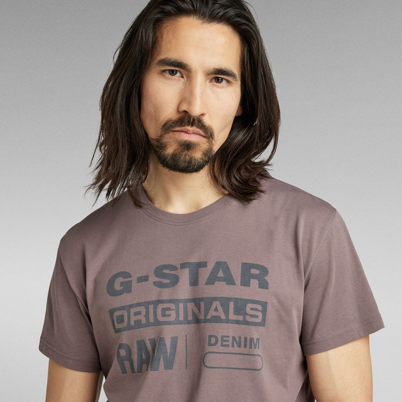 G-Star RAW® Camiseta Originals Label Morado