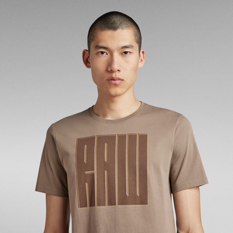 G-Star RAW® Camiseta Typography RAW Slim Beige